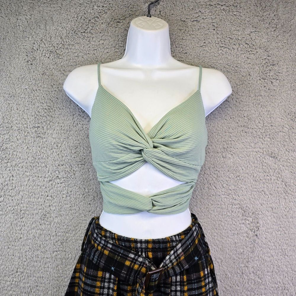 Y2K Babydoll Crop Top Womens L Fairy Cut Out Sexy Baddie Club Rave Festival